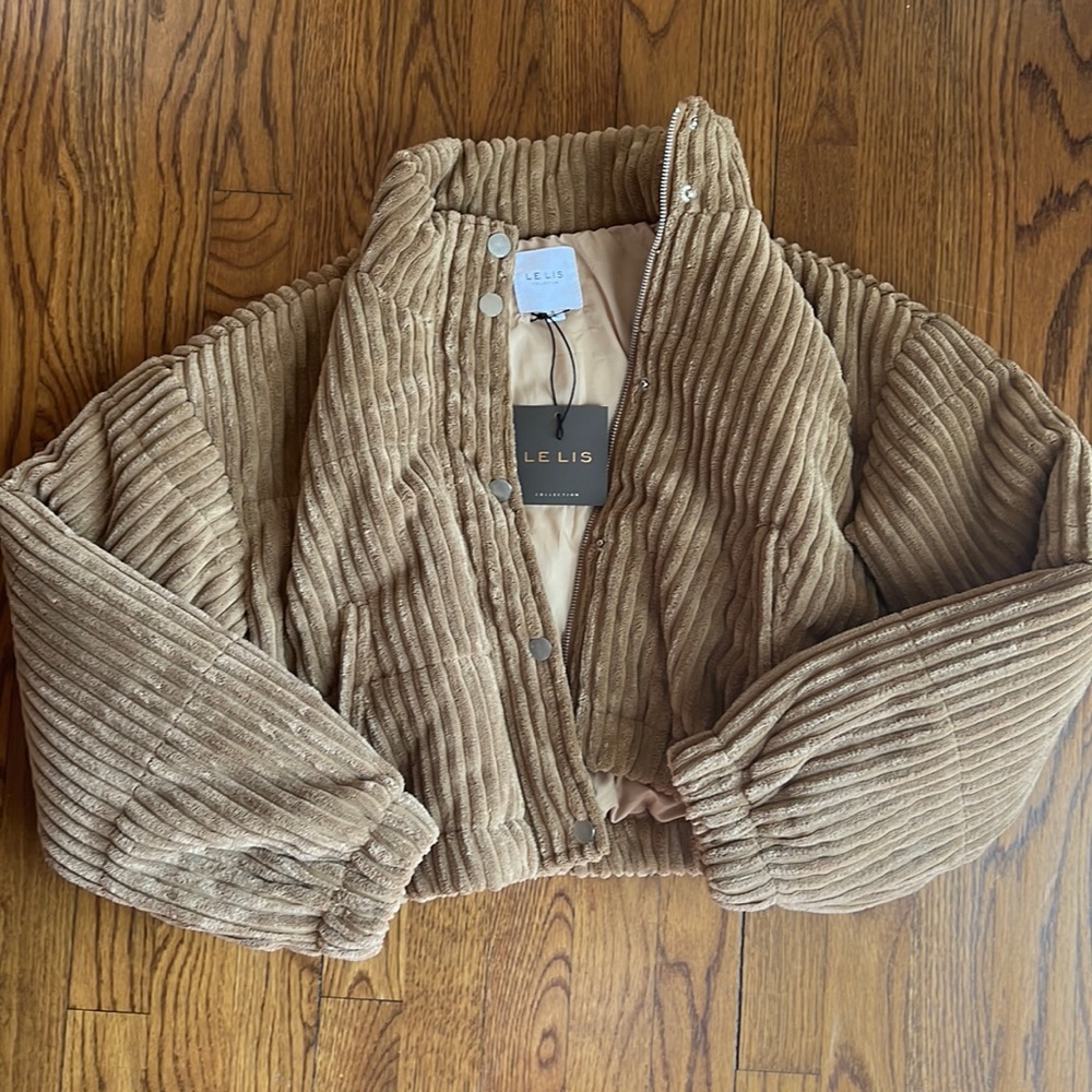 Le Lis corduroy puffer jacket. NWT
